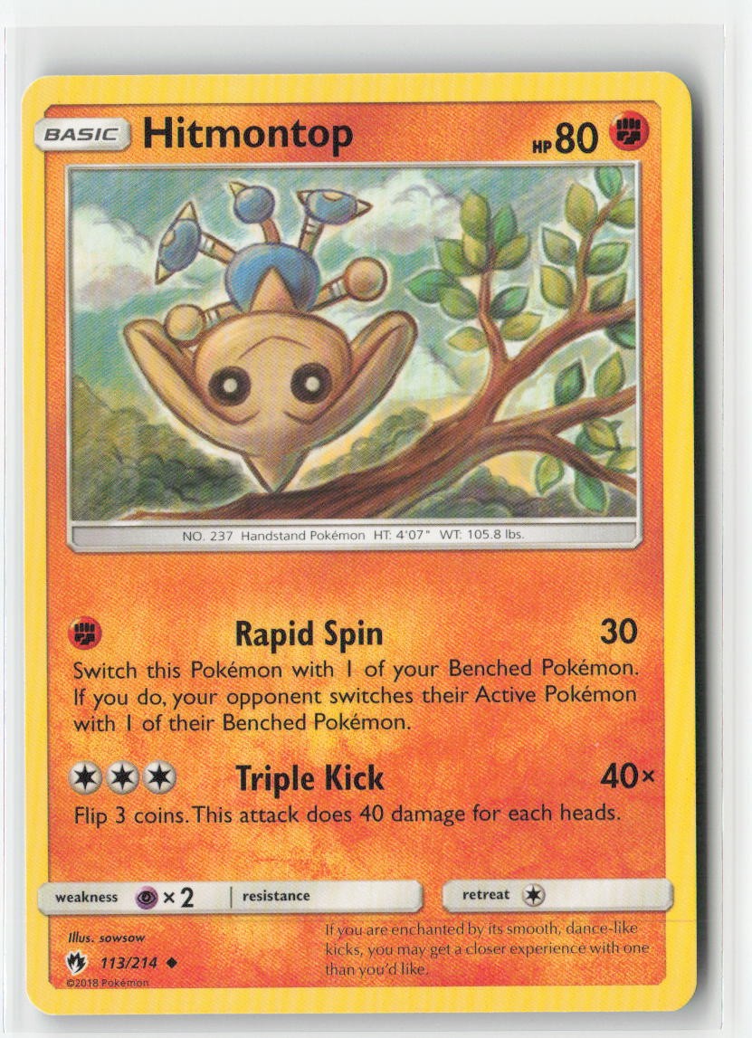 Hitmontop SM - Lost Thunder 113/214 Uncommon Normal NM