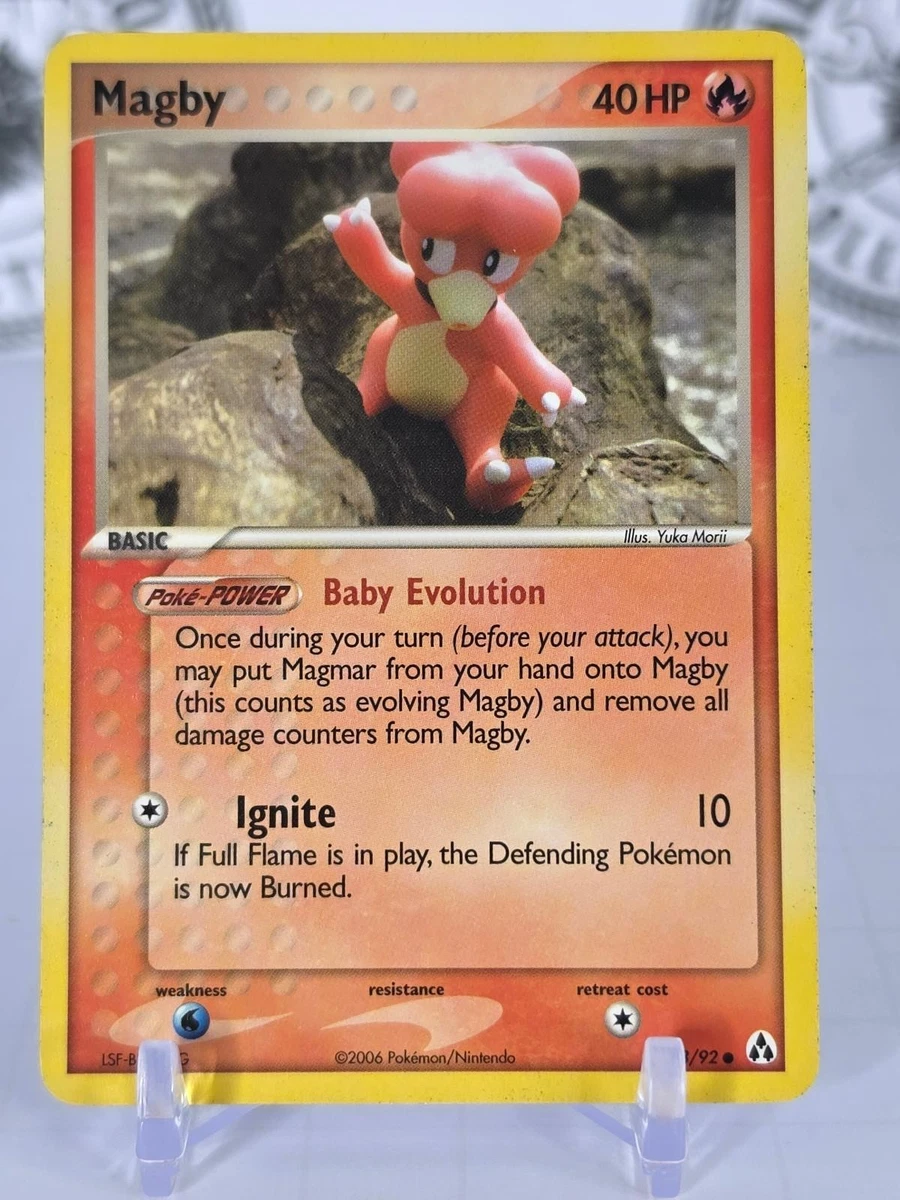 9000 hp kirby pokemon card Magby Pokemon Card for sale