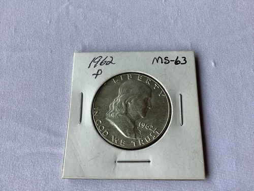 1962 P FRANKLIN HALF DOLLAR 90% SILVER RAW COIN UNC.