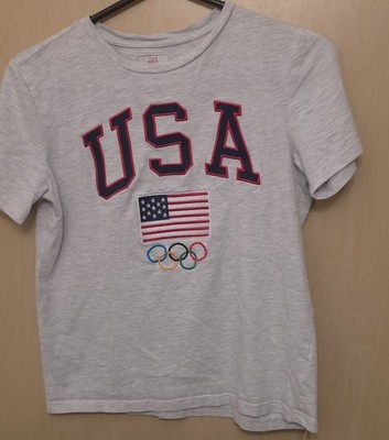Team USA Olympics Shirt Women's XXL Gray Short Sleeve Round Neck 