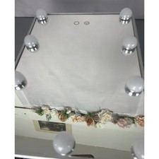 LED Hollywood Vanity Mirror Tabletop Makeup Mirror with 9 Dimmable Bulbs Silver