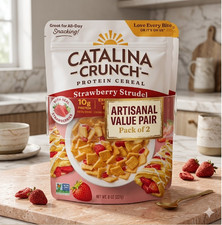 2 pk Catalina Crunch Protein Cereal, Strawberry Strudel, 8 oz