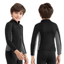 Wetsuit Jackets 3mm Wetsuit Tops Boys Long Sleeve Neoprene Wet Suit Jackets F...