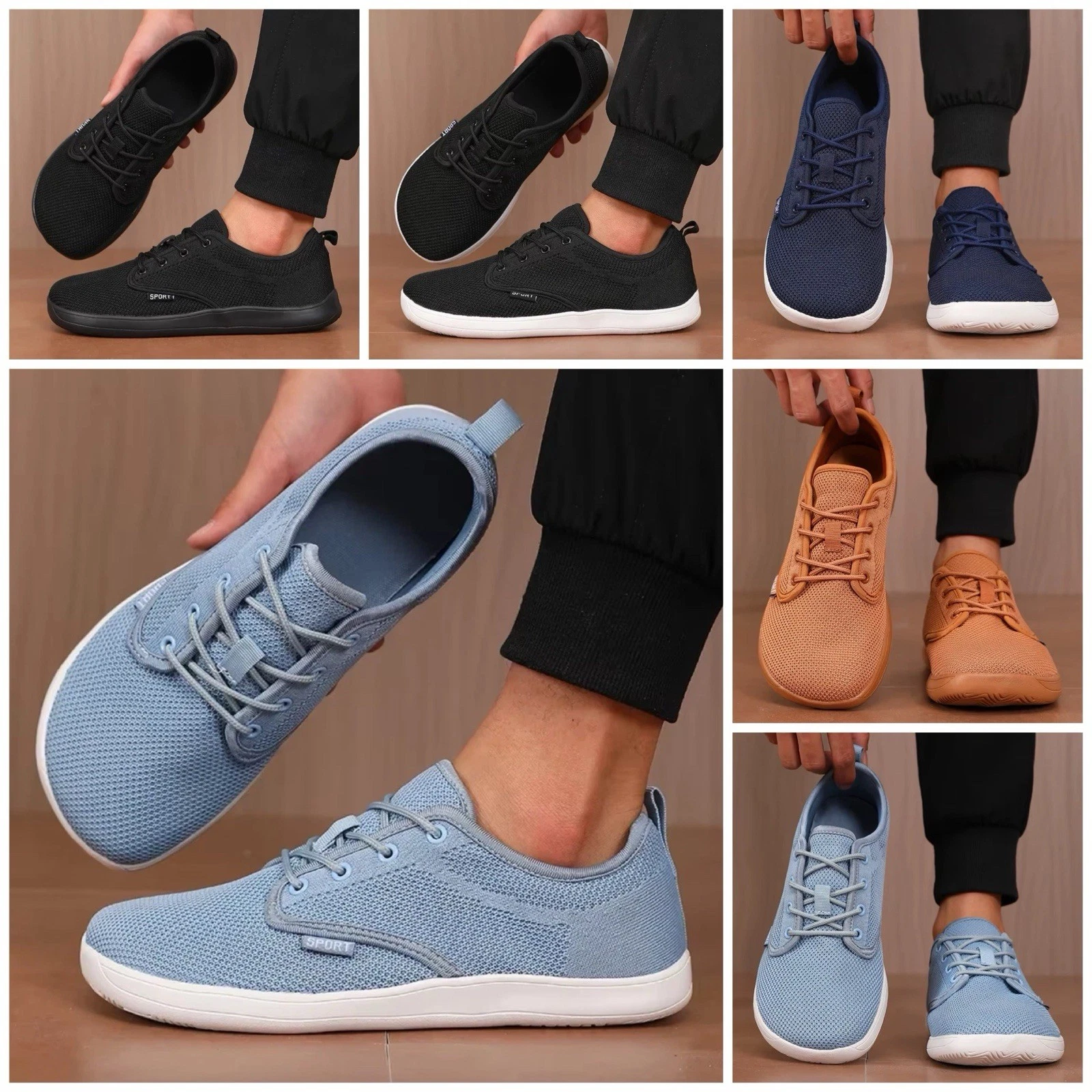 Mens Womens Breathable Wide Toe Casual Walking Outdoor Sports Trainers Shoes UK