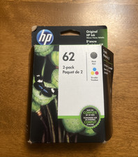 Genuine HP 62 Ink 2-Pack Black  Tri-Color N9H64FN C2P04AN C2P06AN NEW