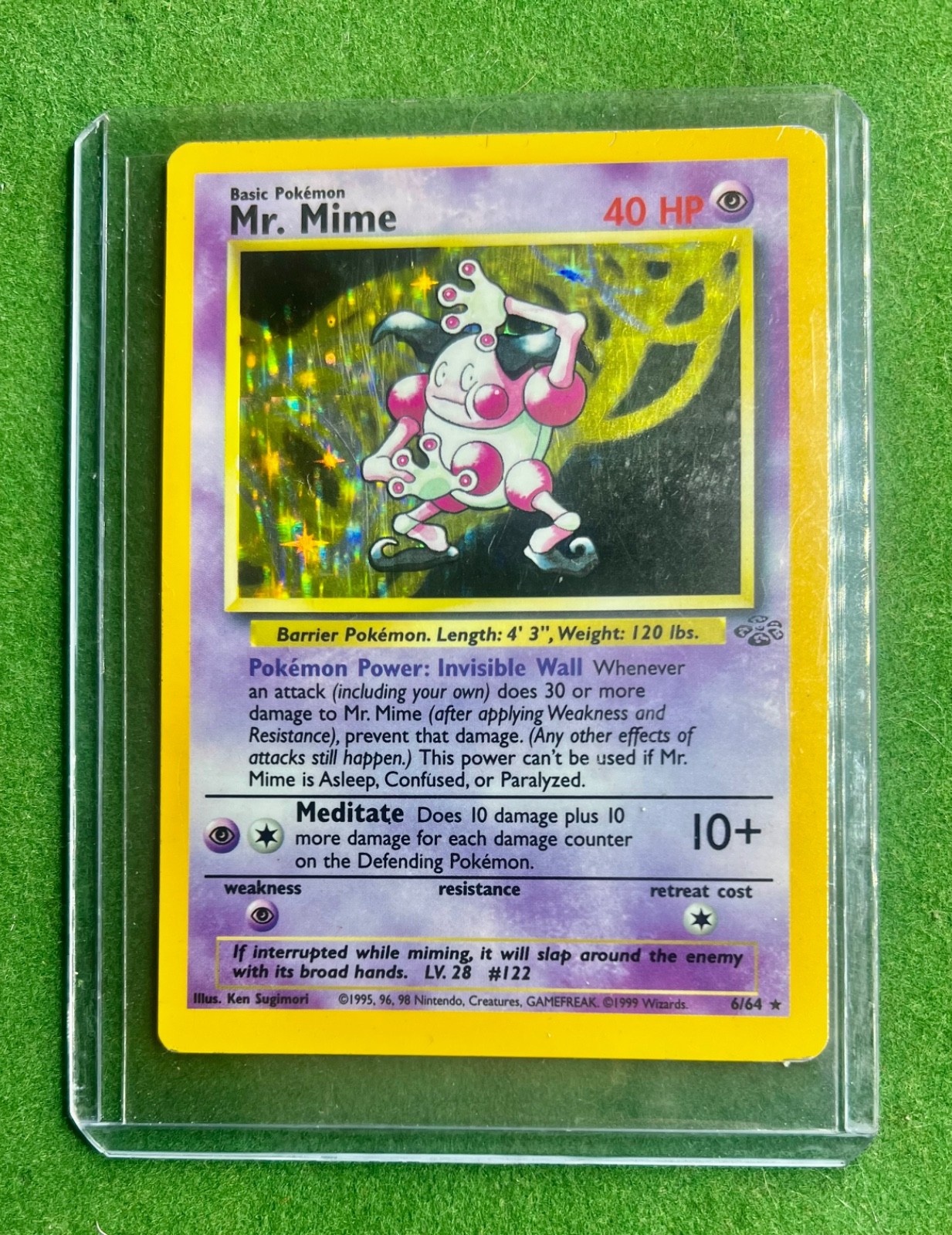 Mr. Mime 6/64 Holo Rare Jungle Set 1999 Vintage Pokemon TCG - CLEAN/ EXCELLENT+!