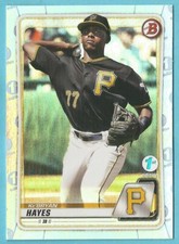2020 Bowman First 1st Edition Baseball Ke'Bryan Hayes Sky Blue Foil Refractor