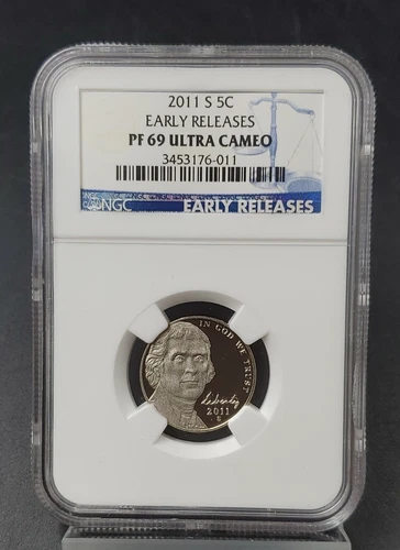 2011 S Jefferson Nickel Coin NGC PF69 UCAM Ultra Deep Cameo Early Releases