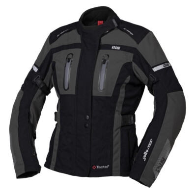 IXS Pacora-ST Women's Motorcycle Jacket Waterproof Textile Black-Gray