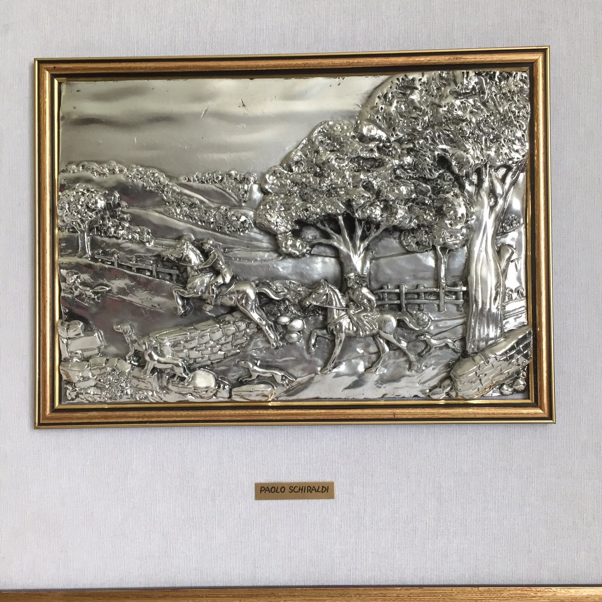 Italian Gold Framed Art By Paolo Schiraldi Silver 3D | eBay