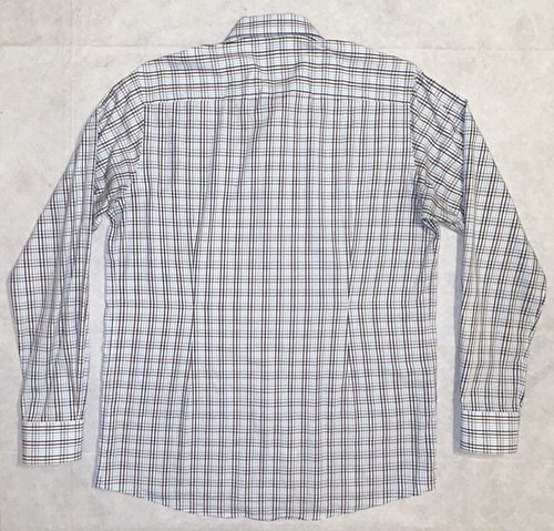 Eton Contemporary Mens 42 16.5 Purple Brown Blue Long Sleeve Button Up Shirt - Picture 4 of 6