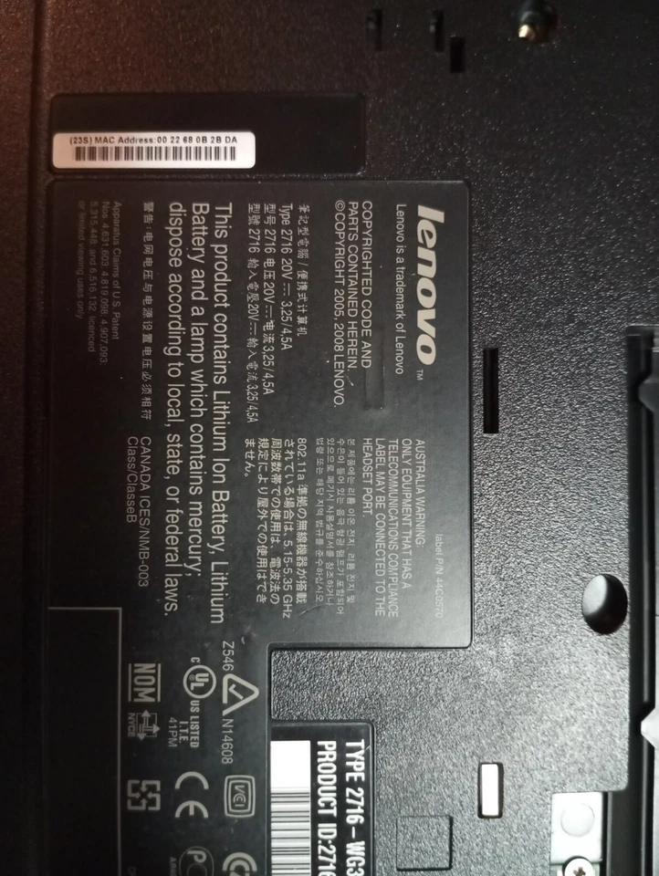 pc laptop Lenovo thinkpad r500 + windows 7 - Immagine 4 di 4