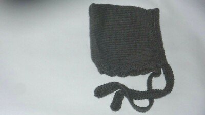 Knitted Baby Hat 0-3months to 36months Infant Grey Crochet Bonnet Pixie Beanie