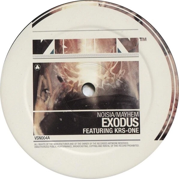 Noisia - Exodus Ft KRS-One 12" vinyl Drum&Bass Jungle Neurofunk 2007 VG/VG+ - Image 3 of 4