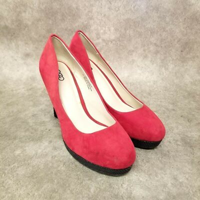 CATO Womens  31446818 Size 9 W Red  Slip On 4'' Heel Pumps