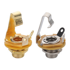 6.35mm 1/4" Guitar Jack Bass Jack,Mono 2-Conductor Output Socket Jack 5 Pcs