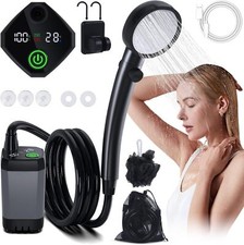 Portable Camping Shower 6000mAh Rechargeable Outdoor Electric Filter Head Pump
