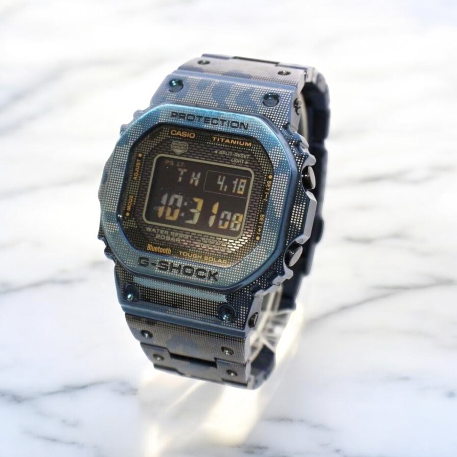 CASIO G-SHOCK GMW-B5000TCF-2JR ブルーカモフラージュ フルメタル  