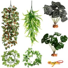 6 Pcs Reptile Plants for Terrarium Decor Reptile Tank Accessories Fake Hangin...