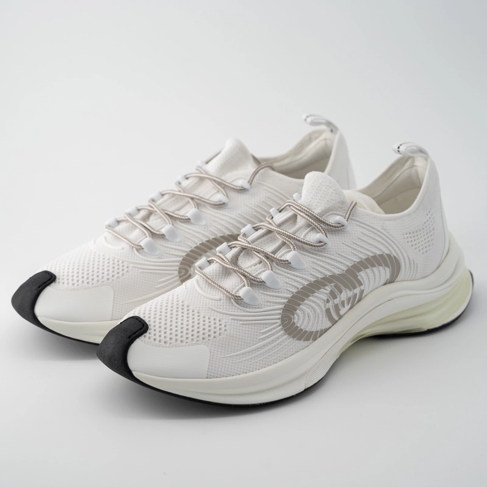 Taille 12,5G   Baskets Gucci Run blanches noires logo GG