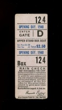 1948 Brooklyn Dodgers OPENING DAY Ticket Roy Campanella Ebbets Debut 1st AB!