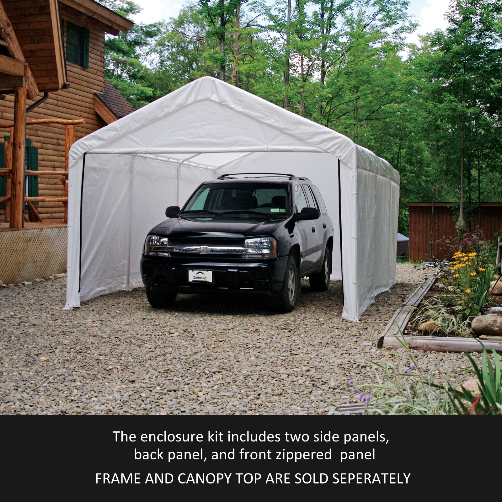 Enclosure Kit 12 X 20 Ft. White. Canopy Cover And Frame Sold