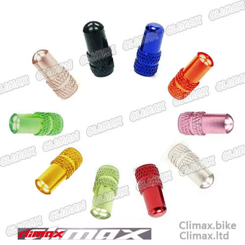 2 PCS Aluminum France Type Presta Inner Tube Valve Cap Anodized Machined Bike