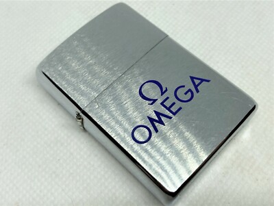 Rare Auth ZIPPO 2000 OMEGA Watch Logo Novelty Lighter Silver