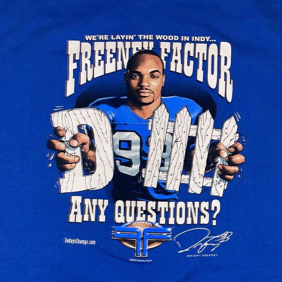 Camiseta de colección para hombre NFL Indianapolis Colts #93 Dwight Freeney talla grande para hombre Foto 2 de 2