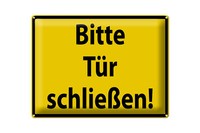 Blechschild Warnschild 40X30 Cm Bitte TüR SchließEn Metall Deko Schild