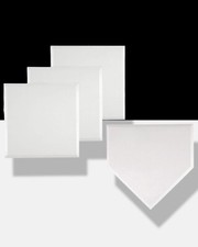 Baseball Base Set Throw Down Rubber Bases with Home Plate Portable