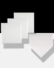 Baseball Base Set Throw Down Rubber Bases with Home Plate Portable