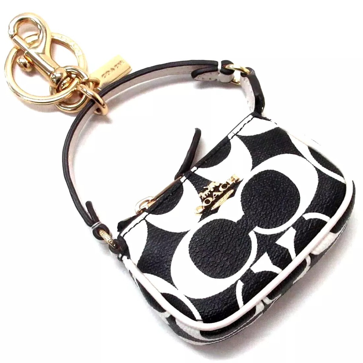 COACH MINI Nolita Bag Signature Canvas Unisex Keychain Charm COACH MINI Nolita Bag Signature Canvas Unisex Keychain Charm