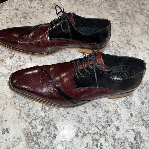 Stacy Adams Talmadge Men's Cognac Black Lace up Cap Toe Dress Shoes size 12M - Picture 8 of 11