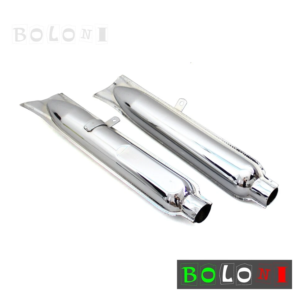 Par de silenciadores de tubos de escape cola de pez para BMW M1 M72 R71 R12 y Dnepr MT12 Foto 2 de 4