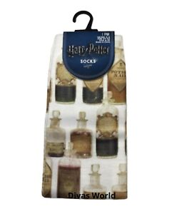 Harry Potter Shoe Liners Ladies Potion Bottles Printed 3 PK Socks UK 4-8 Primark 