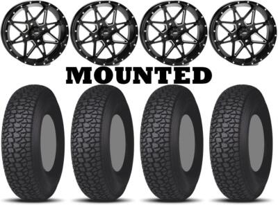 Kit 4 Tensor Regulator 2 Tires 30x10-15 on ITP Tornado Matte Black Wheels VIK