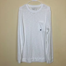 Abercrombie & Fitch Soft A & F Tee Shirt Large Long Sleeve White New Preppy