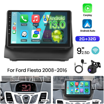 9'' Android 13.0 Car Stereo Radio GPS Navi Carplay Wifi for Ford Fiesta 2008-2016