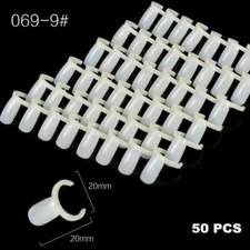 50 PCS Ring Natural Color False Nail Art Tools Polish Display Practice Tips Hot