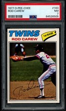 1977 TOPPS OPC O PEE CHEE BASEBALL #143 ROD CAREW HOF PSA 7 NM MINNESOTA TWINS