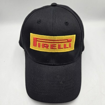 Pirelli Tires Official Merchandise Black Hat/Cap Embroidered Logo Adjustable