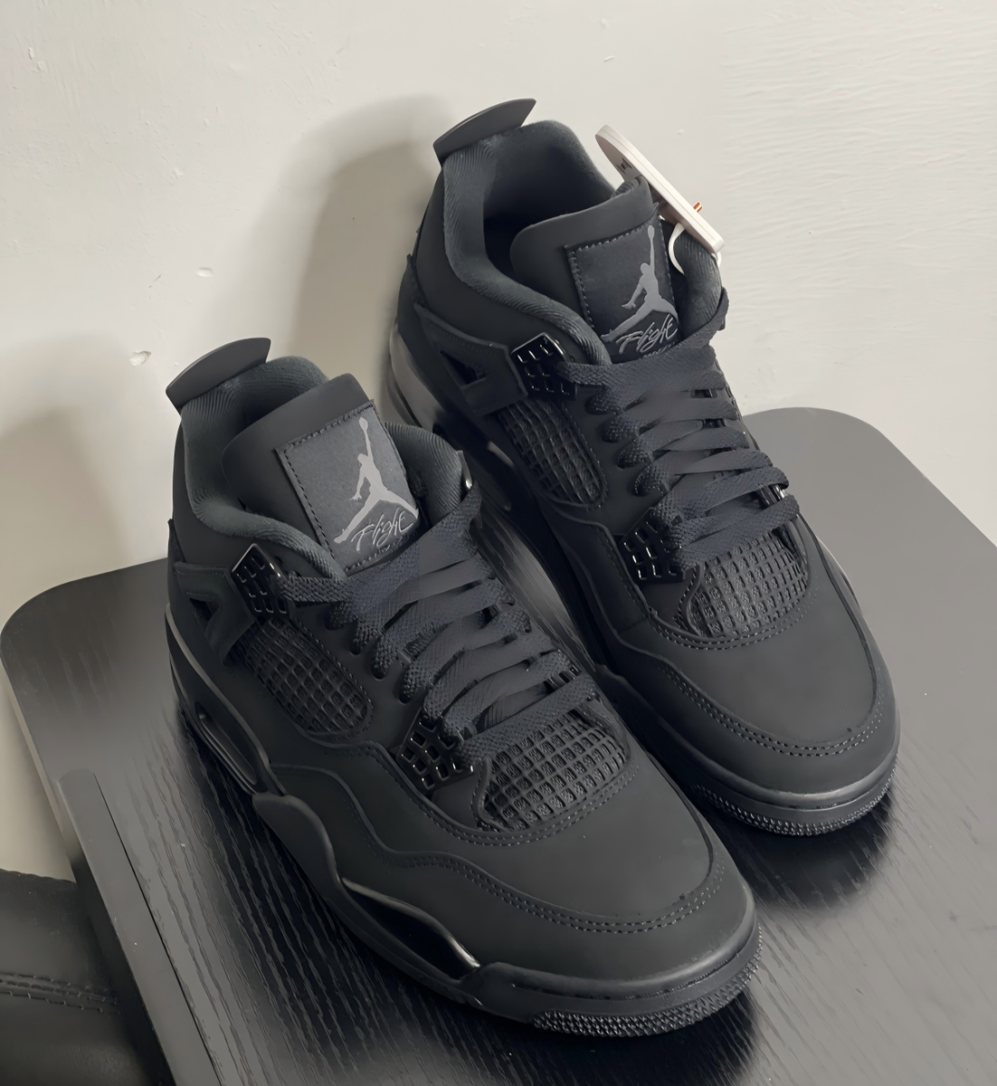 2025 Jordan 4 Retro “Black Cat”Men's Black Basketball Shoes Mid