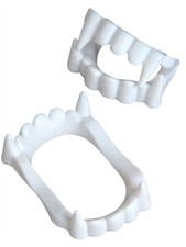 Lot of 144 White Economy Plastic Costume Accessory Vampire Werewolf Fangs Teeth