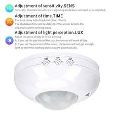 Long lasting Ceiling Mount PIR Motion Sensor Switch for Energy Efficiency