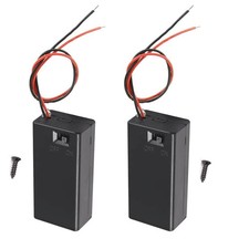 AIMPGSTL 2PCS 9V Battery Holder and Screws,9V Battery Holder with Switch 9V B...