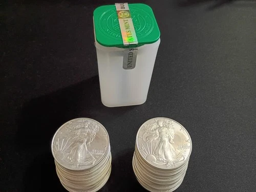 New Listingroll of 20 - 1 oz silver american eagle coins 2025 $1 Walking Liberty Fine BU