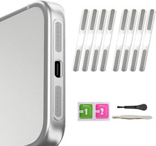 For Iphone 17 Pro Max Speaker Dust Cover anti Dust Proof - 8PCS, Slivery, Iphon
