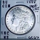 1888 BU GEM MORGAN SILVER DOLLAR UNC MS+++ U.S. MINT RARE COIN 6627
