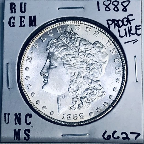 1888 BU GEM MORGAN SILVER DOLLAR UNC MS+++ U.S. MINT RARE COIN 6627